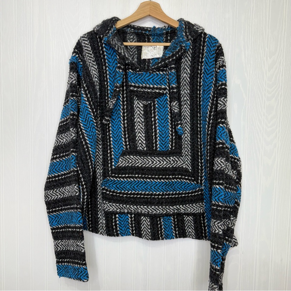 Earth Rags Baja Poncho Hoodie Size XL
